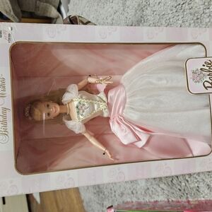 Barbie Birthday Wishes Doll in Pink and White Dress